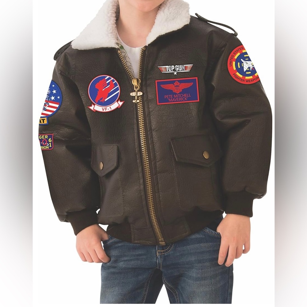 Child's Top Gun Maverick costume Bomber jacket